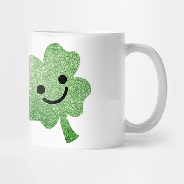 Glittery Irish Four Leaf Clovers by VicEllisArt